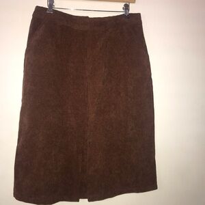Christopher & Banks Box Pleat Corduroy Midi Skirt